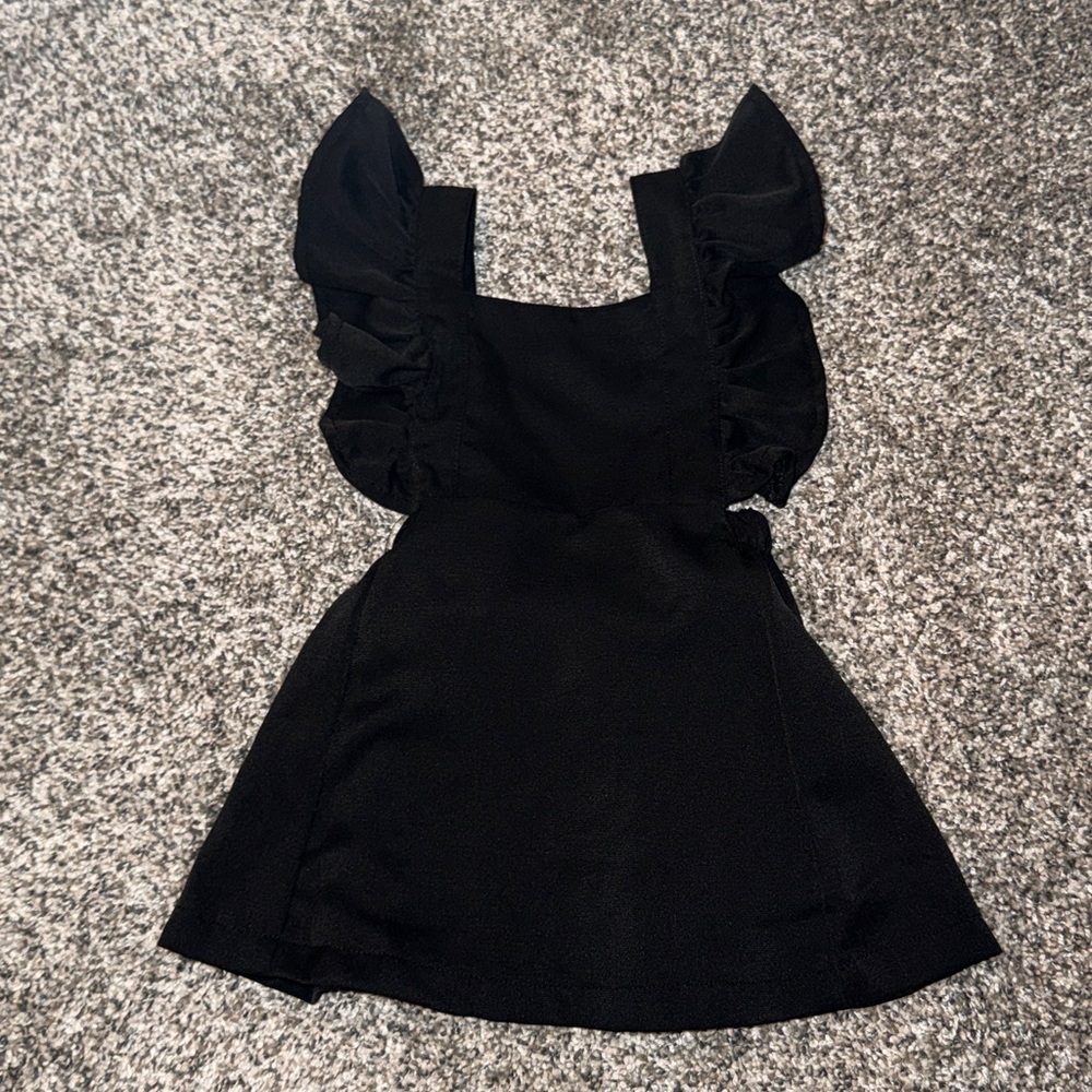 Baileys Blossoms Black Ruffle Sleeve Jumper